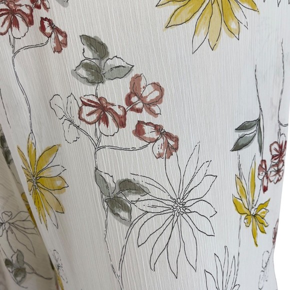 Maurices Womens Plus Size 0 Kimono Top 14W Sheer Floral Print Lace Up V Neck - Picture 11 of 13